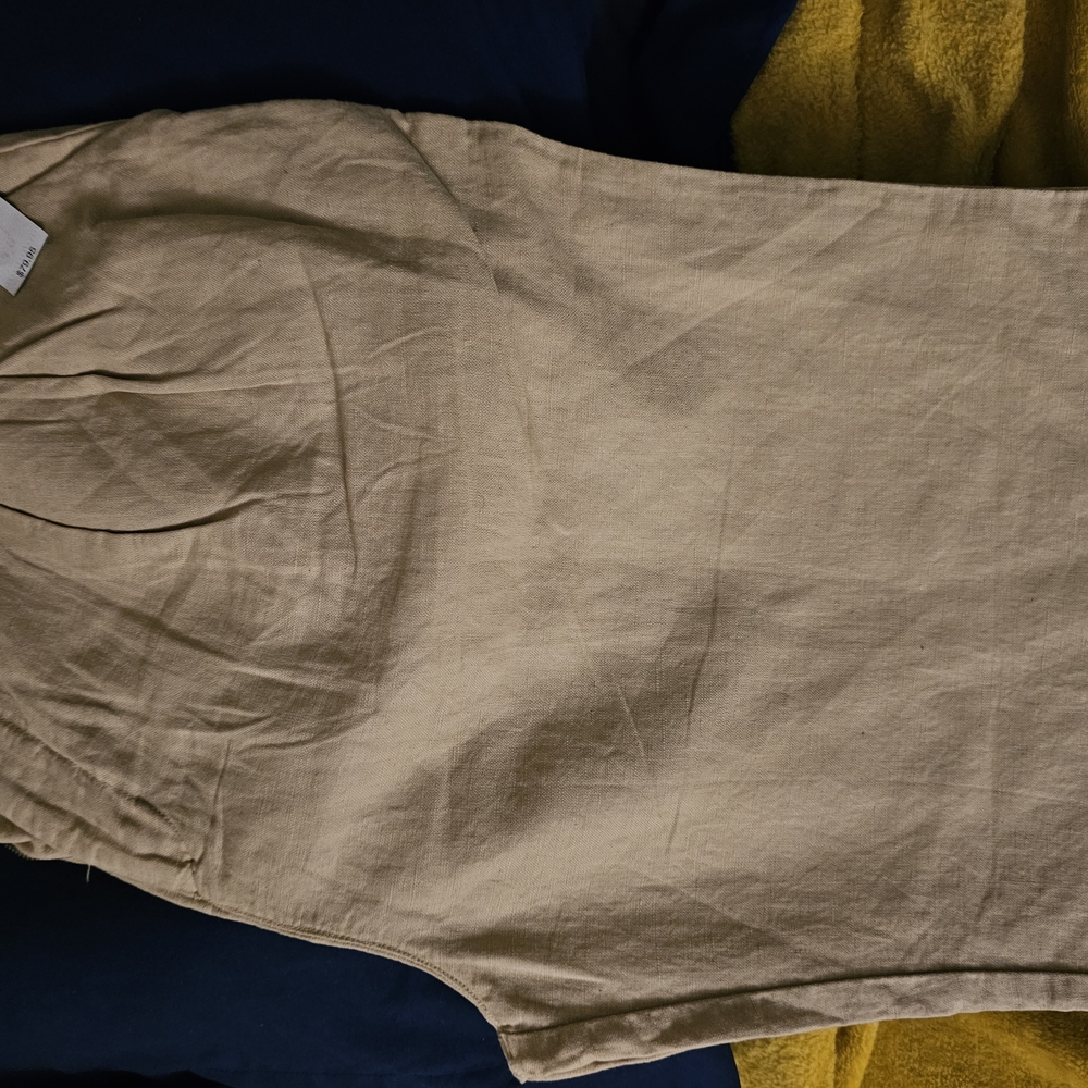 GAP Beige Linen Wide Leg Pants